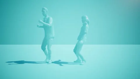 Dancing in a Dream of Light Blue Video stock 241117876