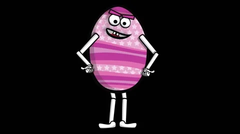 Dancing Easter Egg with alpha Stockbeeldmateriaal 46529710