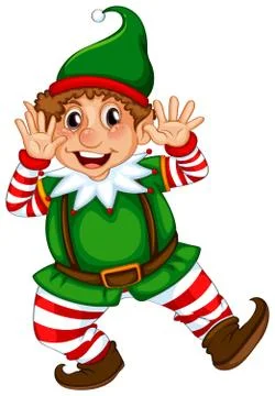 Dancing Elf Stock Illustration