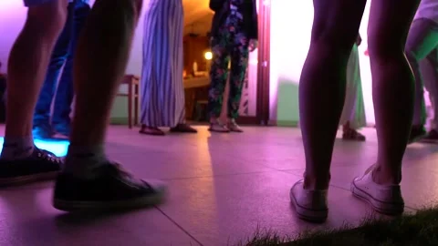 Dancing feet at a garden-party Stock Footage 232767167