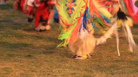 Dancing feet at a Native American pow wow Stock-Footage 47603205