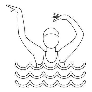 Dancing figure icon, simple style Stock Illustration