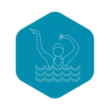 Dancing figure icon, simple style Illustrazione stock