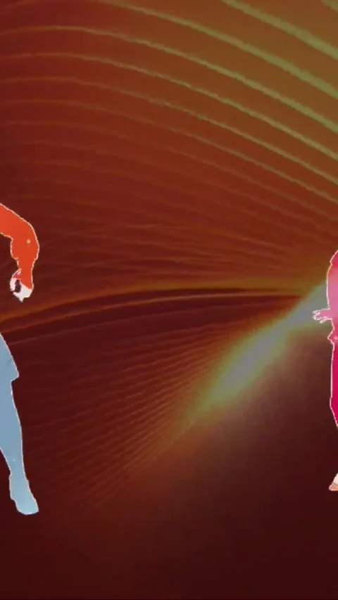 Dancing Figures - 9x16 Stock Footage 313766621