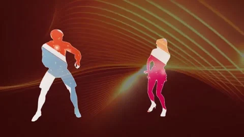 Dancing figures Stock Footage 313766608