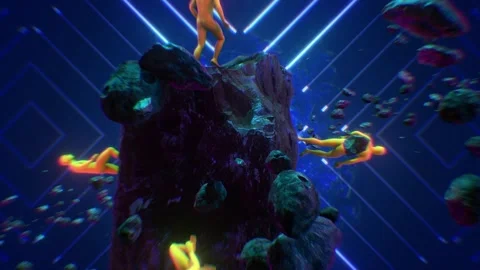 Dancing Figures VJ Loop Stock Footage 272956545