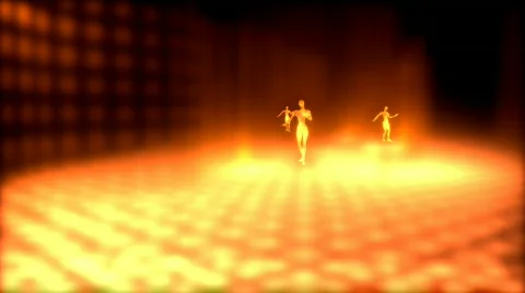 Dancing Fire Girls part two Stock Footage 83897
