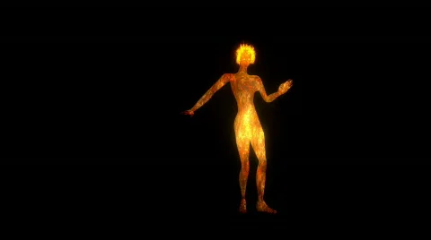 Dancing fire lady Video stock 86115