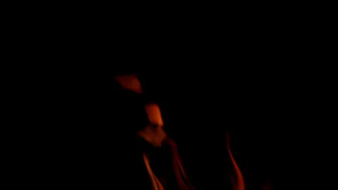 Dancing Flames A Captivating and Mesmerizing Fire Display for All to Enjoy Outdo Stock Footage 311814995