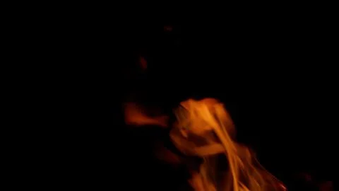 Dancing Flames in the Dark An Enchanting Visual Journey to Explore Fires Beauty Stock Photos