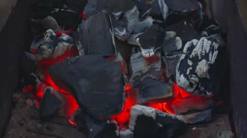 Dancing Flames: A Mesmerizing Close-Up of a Fire Pit in Action Stock Footage 280677230