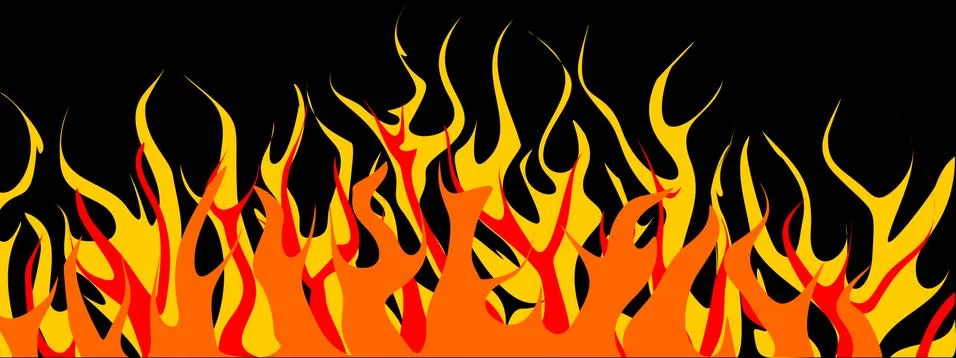 Dancing flames - vector clipart Illustrazione stock