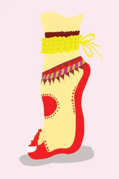 Dancing foot Stockillustratie