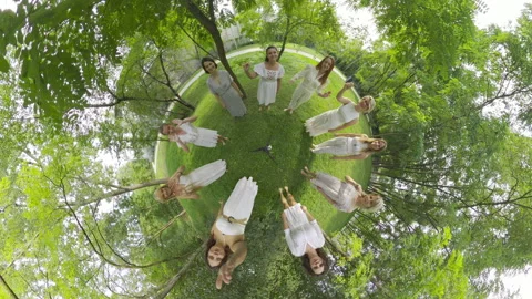 Dancing in the Forest A Midsummer Nights Dream Stock Footage 288626908