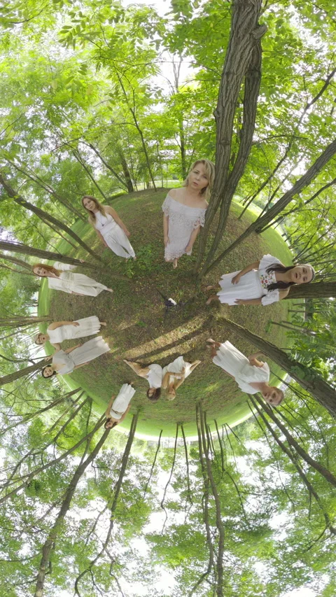 Dancing in the Forest A Unique Perspective. Stock Footage 286395629