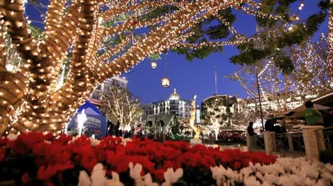 DANCING FOUNTAIN AT NIGHT Stock Footage 9331453