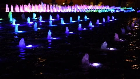 Dancing fountaing Stock Footage 119106934