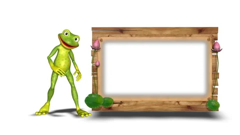Dancing Frog Funny Loop on White Background Stock Footage 163659297