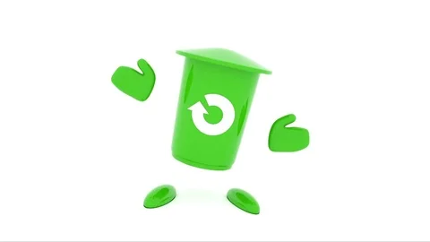 Dancing garbage bin Stock Footage 71922072