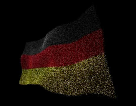 Dancing German flag, particle technology banner Stock Illustration
