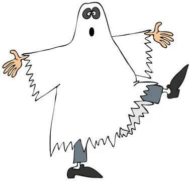 Dancing ghost Stock Illustration