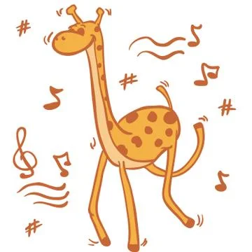 Dancing giraffe Stock Illustration