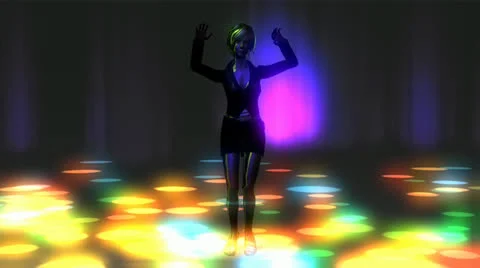 Dancing girl animation Stock-Footage 26548297