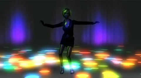 Dancing girl animation Stock Footage 26548497