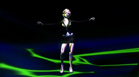 Dancing girl animation Stock Footage 26549833