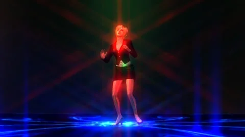 Dancing girl animation Stock Footage 26552374