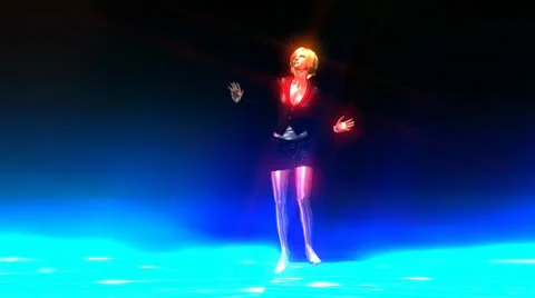 Dancing girl animation Stock Footage 26554933