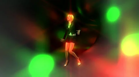 Dancing girl animation Stock Footage 26789982