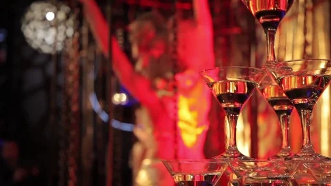 Dancing girl in the cage Stock Footage