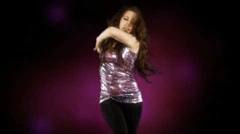 Dancing girl Video stock 12339995