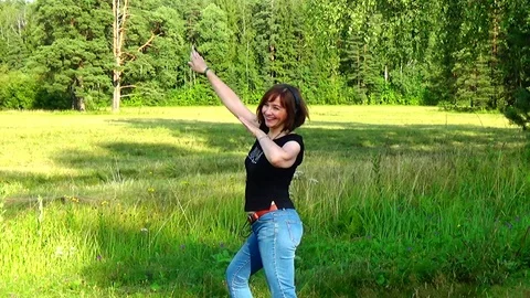 Dancing girl Stock Footage 114189429