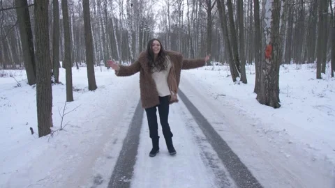 Dancing Girl in the Forest Stock Footage 163182114