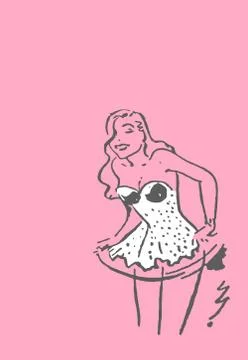 Dancing girl Illustrazione stock