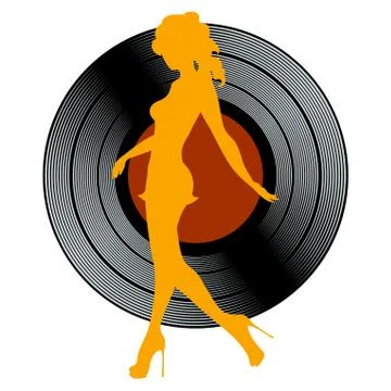 Dancing girl Illustrazione stock
