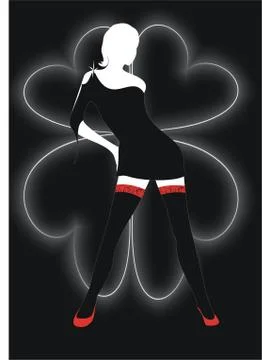Dancing Girl. Stock Illustration