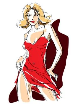 Dancing girl Stock Illustration
