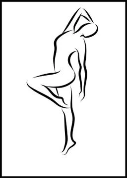 Dancing girl Illustrazione stock