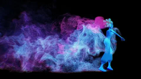 Dancing girl, looping, 3d video 動画素材 303554402