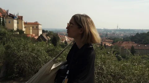 Dancing Girl, Prague Old Town Stock Footage 123738830