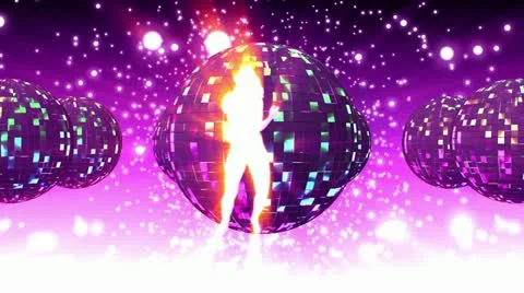 Dancing girl on star background Video stock 20612075