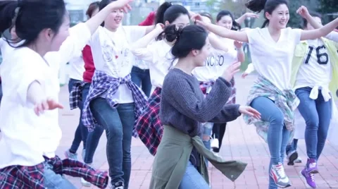 Dancing Girls Stock Footage 49816823