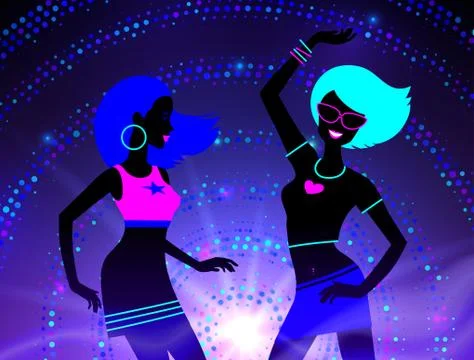 Dancing girls Stock Illustration