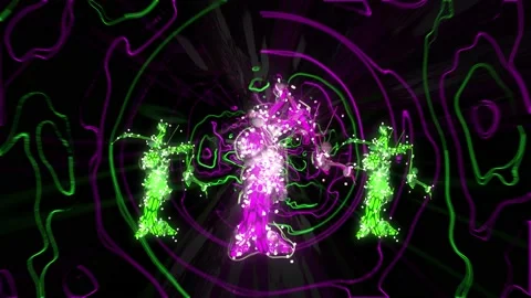 Dancing girls spider VJ loop Stock Footage 210204516