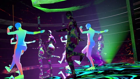 Dancing girls VJ Loops 4K Stock Footage 155195351