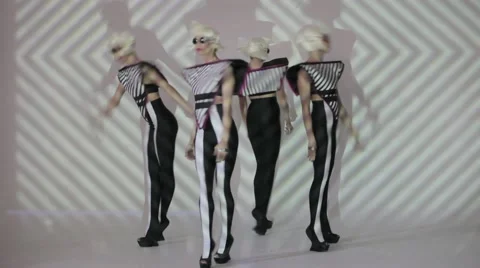 Dancing girls on white background Stock-Footage 63625903