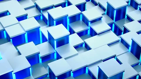 Dancing Glacier Cubes V2- 4K Professional 3D Animated Background Loop Video stock 137927210